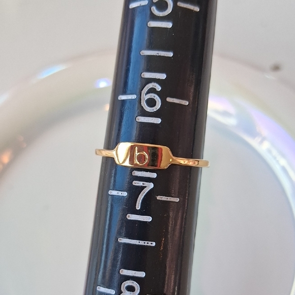 Gorjana Gold Letterpress Ring - B - Picture 2 of 3